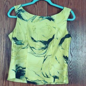 VINTAGE!!  Anne De Villers Paris Top - Green and Gray Swirls